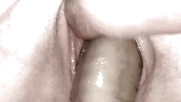 Both guys stuffed their hefty cocks into the tight pussy of the petite slut