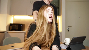 Busty Young Secretary Welcomes Boss's Cock with Joy