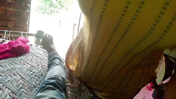 Neighbor's Visit Leads to a Deep Pounding of the Beautiful African Babe's Pussy