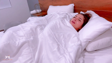 Sneaking a Feel of My Step-sister's Curvy Booty After She Crawled into Bed with Me at Night