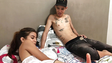 Stepbro Finds Stepsis's Dildo and Shows Her Something Better