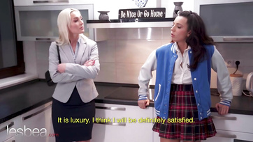 Irresistible Offer: Lesbian Realtor Seduces College Cutie