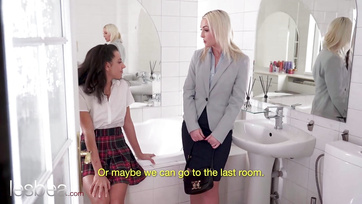 Irresistible Offer: Lesbian Realtor Seduces College Cutie