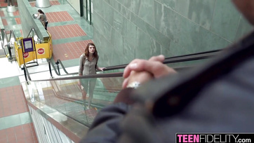 Shy Teen's Mouth Taken After a Good Fuck