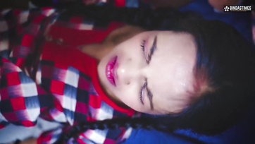 Every guy fucked the skinny chambermaid and came on her face together