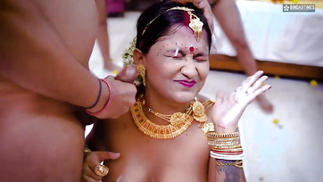 Öt kanos fickóval kefélt a bevállalós indiai feleség az esküvője éjszakáján