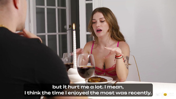 Hungry for It: Girl Can't Wait to Deepthroat the Right Guy's Cock During Dinner