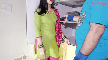 Busty Maid Bent Over Gets Landlord's Cock in Her Ass