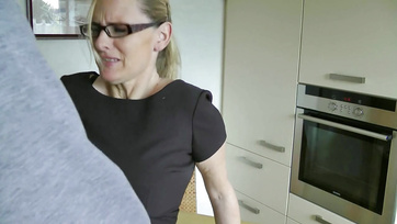 Spread Legs: German Secretary Takes Boss's Cock