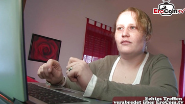 Curvy German Lady Cheats on Her Impotent Partner at the Casting