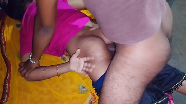 Slipping His Cock into the Tight Indian Girl's Ass