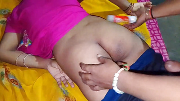 Slipping His Cock into the Tight Indian Girl's Ass