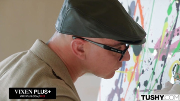 Feeling the Big Bald Guy's Tool in Her Ass