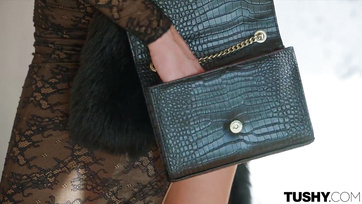 Feeling the Big Bald Guy's Tool in Her Ass