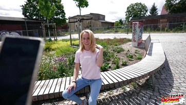 Blonde German Babe Happily Went to Casting with Agent for Some Cash