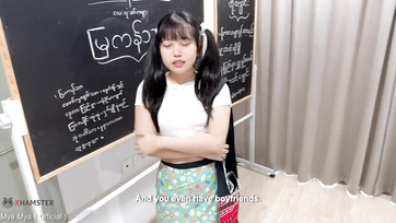 Teacher's Huge Cock Too Big for 18-Year-Old Asian's Tight Ass