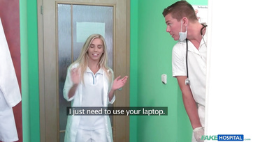 Blonde Nurse Joins In After Catching Doctor Fucking Patient