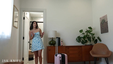 My step-sister accidentally slipped my cock into her pussy while wriggling around next to me without her underwear on.