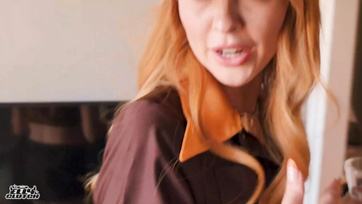 Sexy Delivery Girl Takes on Bald Man's Shaft After Delivering Package