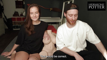 Perverted Amateur Couple Takes Busty Sex Doll on a Trip