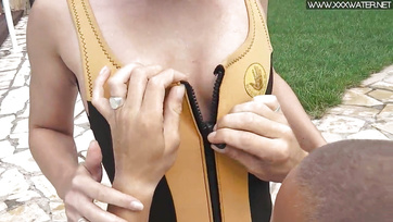 Craving Her Pal's Cock as Soon as She Came out of the Water