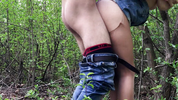 Big-titted milf banged for cash in the woods