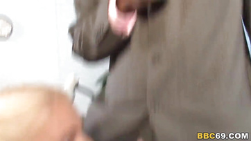 Daddy Watches as Big Chocolate Cock Disappears in My Tight Pussy