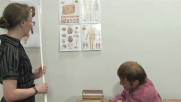 Sexy Teacher in Fishnet Stockings Nailed in Hot Pussy