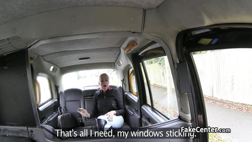 Blonde Hungarian Slut Spreads Legs in Foreign Taxi