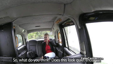 Blonde Hungarian Slut Spreads Legs in Foreign Taxi