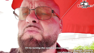 Blonde German MILF Gets Horny in the Car for Her Date's Big Cock