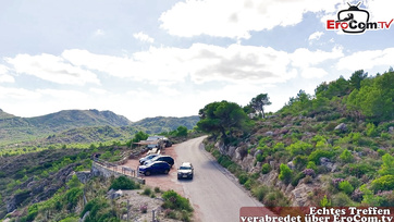 Blonde German MILF Gets Horny in the Car for Her Date's Big Cock