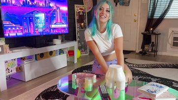 Caught with my hard cock out after seeing my girlfriend's little sister isn't wearing panties