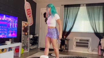 Caught with my hard cock out after seeing my girlfriend's little sister isn't wearing panties