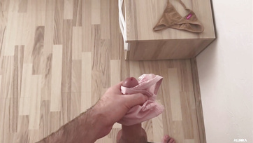 My Step-Sister Wrapped Her Lace Panties Around My Cock and I Came on Her Face