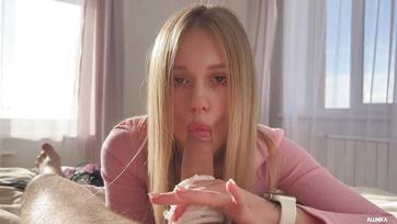 My Step-Sister Wrapped Her Lace Panties Around My Cock and I Came on Her Face