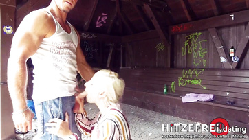 Hot German Milf Got Fucked in the Bus Stop on Their First Date