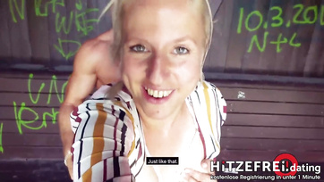 Hot German Milf Got Fucked in the Bus Stop on Their First Date