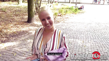 Hot German Milf Got Fucked in the Bus Stop on Their First Date