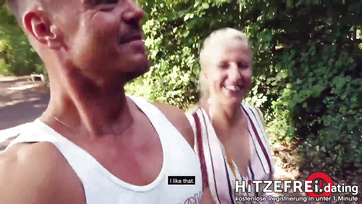 Hot German Milf Got Fucked in the Bus Stop on Their First Date