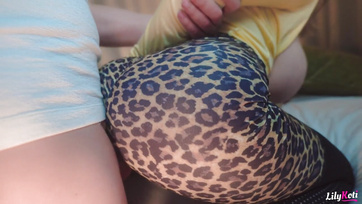 Bursting Her Leggings and Filling Her Pussy