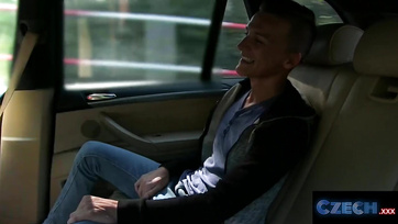 Riding the Hard Cock of Handsome Passenger in Taxi Backseat