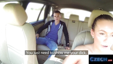 Riding the Hard Cock of Handsome Passenger in Taxi Backseat