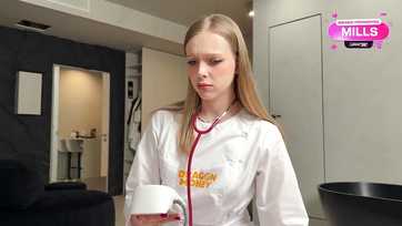 Sexy Nurse Checks Out Stepbrother's Big Cock Before Heading to Work