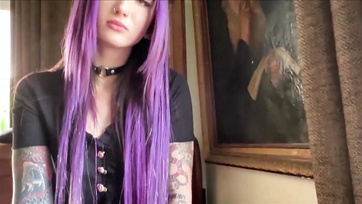 Goth Teen Squirts Big on Stepbro's Huge Cock