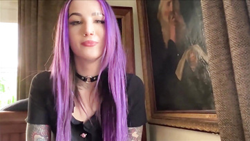 Goth Teen Squirts Big on Stepbro's Huge Cock