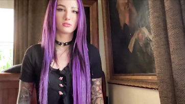 Goth Teen Squirts Big on Stepbro's Huge Cock