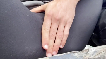 Blonde Cutie Lets Me Stroke and Fuck Her Wet Pussy in the Park