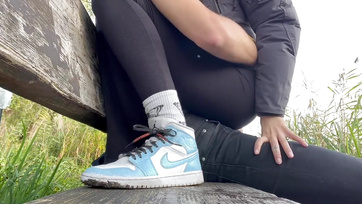 Blonde Cutie Lets Me Stroke and Fuck Her Wet Pussy in the Park