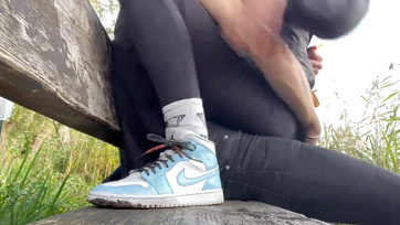 Blonde Cutie Lets Me Stroke and Fuck Her Wet Pussy in the Park